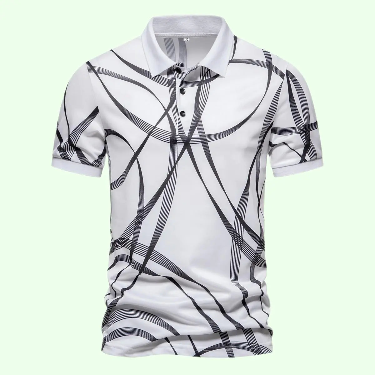 Price: $62CAD. Men's Striped Short Sleeve Polo Shirt - Casual Comfort