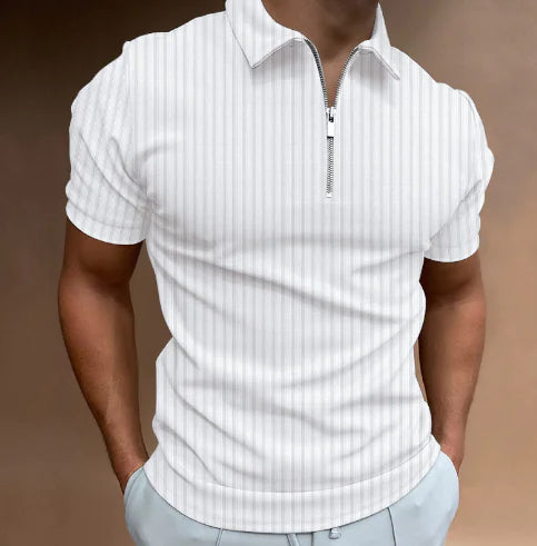 Price: $71CAD. Men's Striped Polo Shirt (Short Sleeve, One Piece)