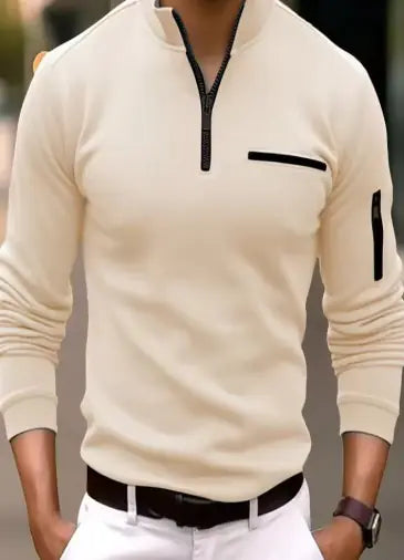 Price: $86.26CAD. Men’s Casual Cotton Long Sleeve Polo Shirt