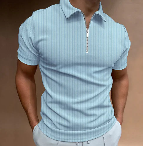 Price: $71CAD. Men's Striped Polo Shirt (Short Sleeve, One Piece)