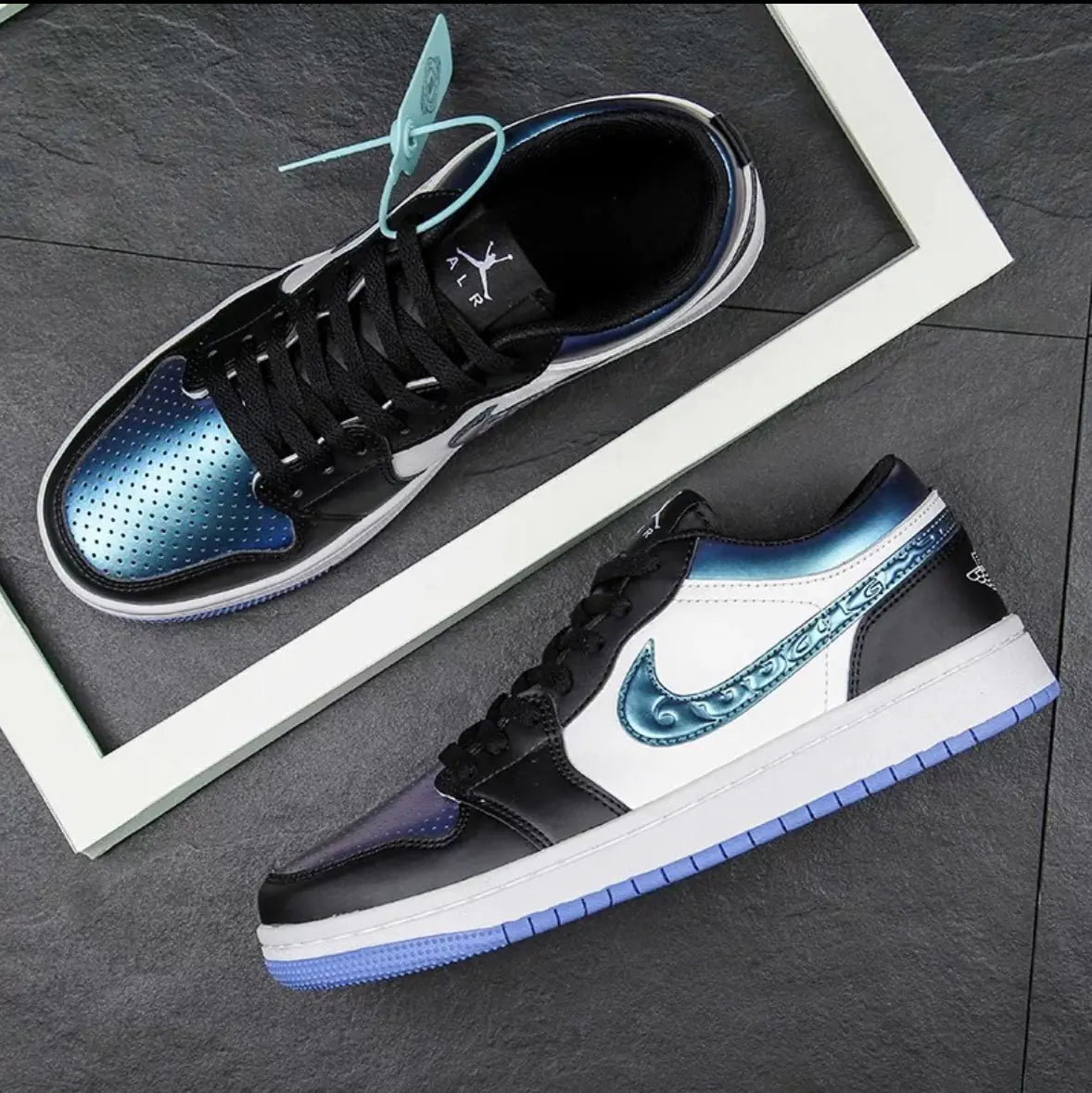 Price: $178.10CAD. Pure White Dunk AJ1 Low Basketball Shoes for Couples