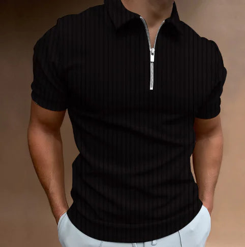 Price: $71CAD. Men's Striped Polo Shirt (Short Sleeve, One Piece)