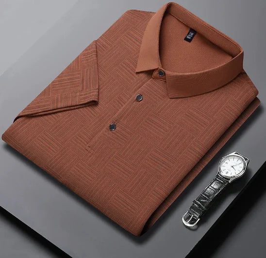 Price: $69.51CAD. Men's Textured Polo Shirt (Short Sleeve, One Piece)