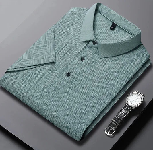 Price: $69.51CAD. Men's Textured Polo Shirt (Short Sleeve, One Piece)