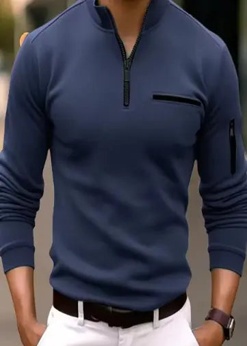 Price: $86.26CAD. Men’s Casual Cotton Long Sleeve Polo Shirt