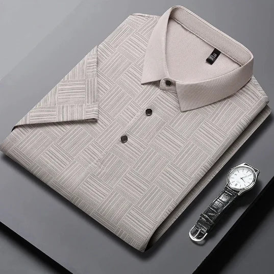 Price: $69.51CAD. Men's Textured Polo Shirt (Short Sleeve, One Piece)